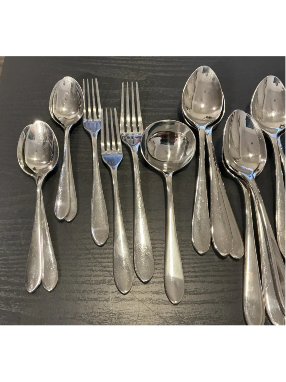 Lot Of 19 Ginkgo Linden Stainless Mixed Flatware Piece Lot
